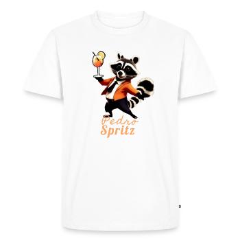 raton laveur,graffiti,illustration,pedro - T-shirt Premium bio Homme - blanc - Devant - Nico (187cm)