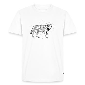 Origami Wolf - T-shirt Premium bio Homme - blanc - Devant - Nico (187cm)