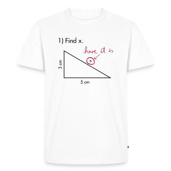 Find X - Men's Premium Organic T-Shirt - white - Front - Nico (187cm)