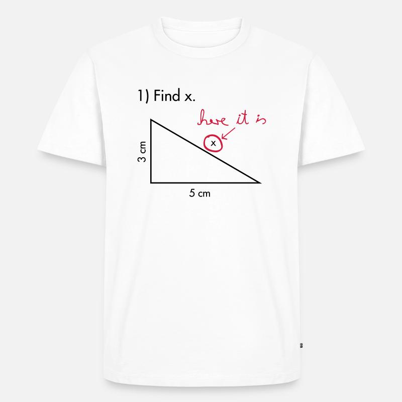 Finde X - Männer Premium Bio T-Shirt - Weiß