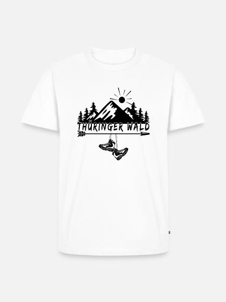 Thüringer Wald - Männer Premium Bio T-Shirt - Weiß