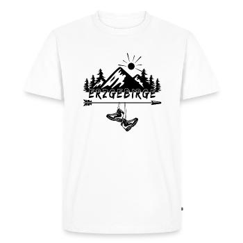 Ore Mountains - Men's Premium Organic T-Shirt - white - Front - Nico (187cm)