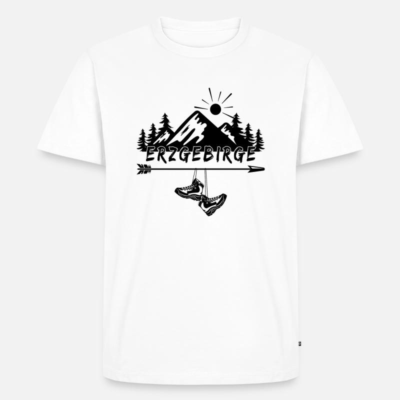 Erzgebirge - Männer Premium Bio T-Shirt - Weiß