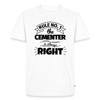 CEMENTER funny gift - Men's Premium Organic T-Shirt - white - Front - Nico (187cm)