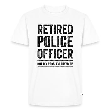 RETIRED POLICE OFFICER COP in pension pension - Men's Premium Organic T-Shirt - white - Front - Nico (187cm)