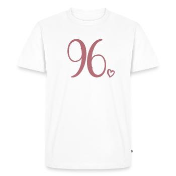 Cute Number 96, 96 Years Old, 96th Birthday Gift - Men's Premium Organic T-Shirt - white - Front - Nico (187cm)
