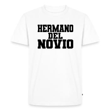 Hermano del Novio Groom's Brother Wedding Gift - Men's Premium Organic T-Shirt - white - Front - Nico (187cm)