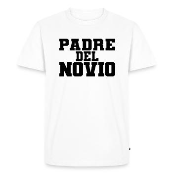Padre del Novio Groom's Father Wedding Gift - Men's Premium Organic T-Shirt - white - Front - Nico (187cm)