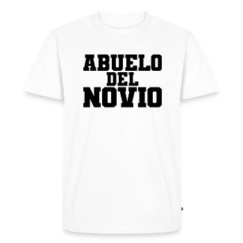 Abuelo del Novio Groom's Grandpa Wedding Gift - Men's Premium Organic T-Shirt - white - Front - Nico (187cm)