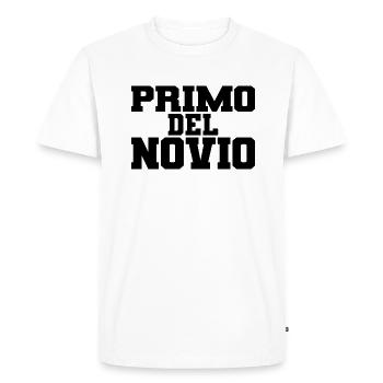 Primo del Novio Groom's Cousin Men Wedding Gift - Men's Premium Organic T-Shirt - white - Front - Nico (187cm)