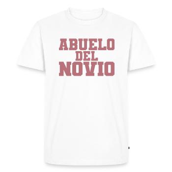 Cadeau de mariage grand-père du marié Abuelo del Novio - T-shirt Premium bio Homme - blanc - Devant - Nico (187cm)