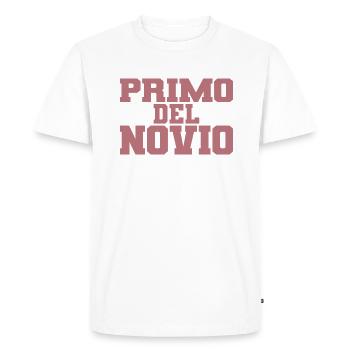 Primo del Novio Groom's Cousin Men Wedding Gift - Men's Premium Organic T-Shirt - white - Front - Nico (187cm)