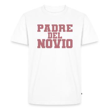 Cadeau de mariage du père du marié Padre del Novio Groom - T-shirt Premium bio Homme - blanc - Devant - Nico (187cm)