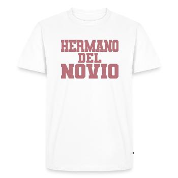 Cadeau de mariage frère du marié Hermano del Novio Groom - T-shirt Premium bio Homme - blanc - Devant - Nico (187cm)