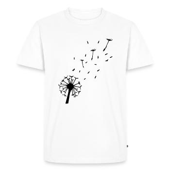 Flying Dandelion - pissenlit - T-shirt Premium bio Homme - blanc - Devant - Nico (187cm)