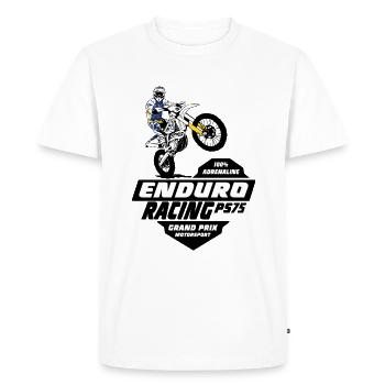 Enduro Offroad - Men's Premium Organic T-Shirt - white - Front - Nico (187cm)