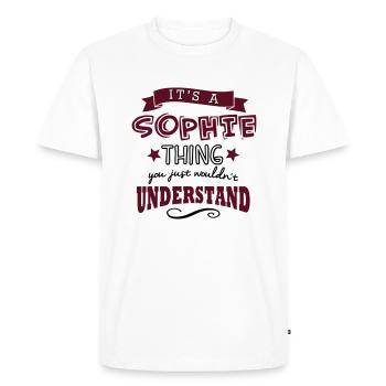 its a sophie name forename thing - Men's Premium Organic T-Shirt - white - Front - Nico (187cm)