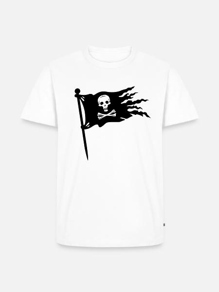 pirates flag - Men's Premium Organic T-Shirt - white
