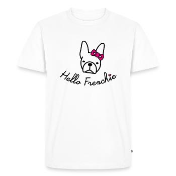 Cadeau French French Bulldog Frenchie - T-shirt Premium bio Homme - blanc - Devant - Nico (187cm)