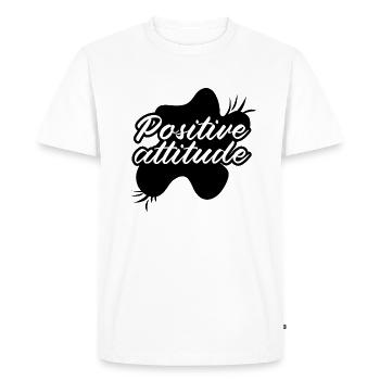 Atitude Positive - T-shirt Premium bio Homme - blanc - Devant - Nico (187cm)