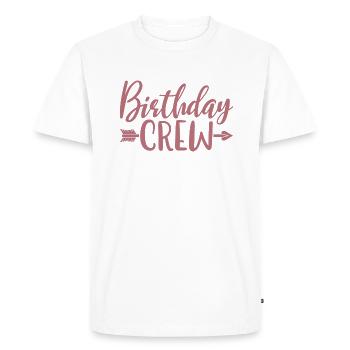 Birthday Crew Matching Group Birthday Party Outfit - Men's Premium Organic T-Shirt - white - Front - Nico (187cm)