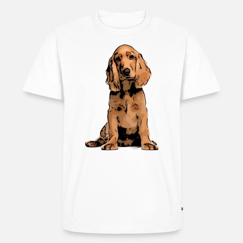 Cocker Spaniel Haustier Design - Männer Premium Bio T-Shirt - Weiß