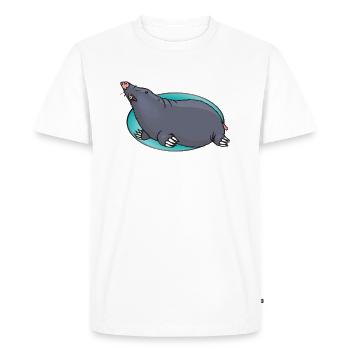 Animaux animaux Mole - T-shirt Premium bio Homme - blanc - Devant - Nico (187cm)