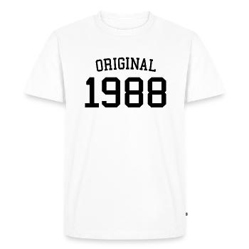 Original 1988 - 34 ans, cadeau de 34e anniversaire - T-shirt Premium bio Homme - blanc - Devant - Nico (187cm)