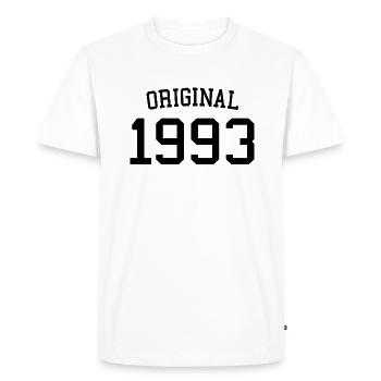 Original 1993 - 30 ans, cadeau de 30e anniversaire - T-shirt Premium bio Homme - blanc - Devant - Nico (187cm)