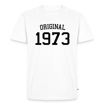 Original 1973 - 50 ans, cadeau de 50e anniversaire - T-shirt Premium bio Homme - blanc - Devant - Nico (187cm)