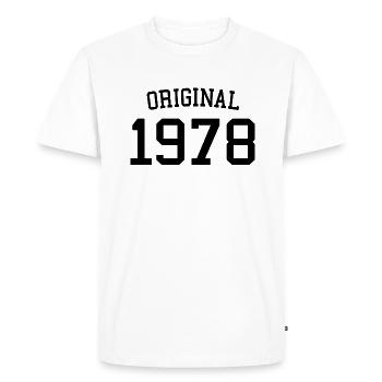 Original 1978 - 44 ans, cadeau de 44e anniversaire - T-shirt Premium bio Homme - blanc - Devant - Nico (187cm)