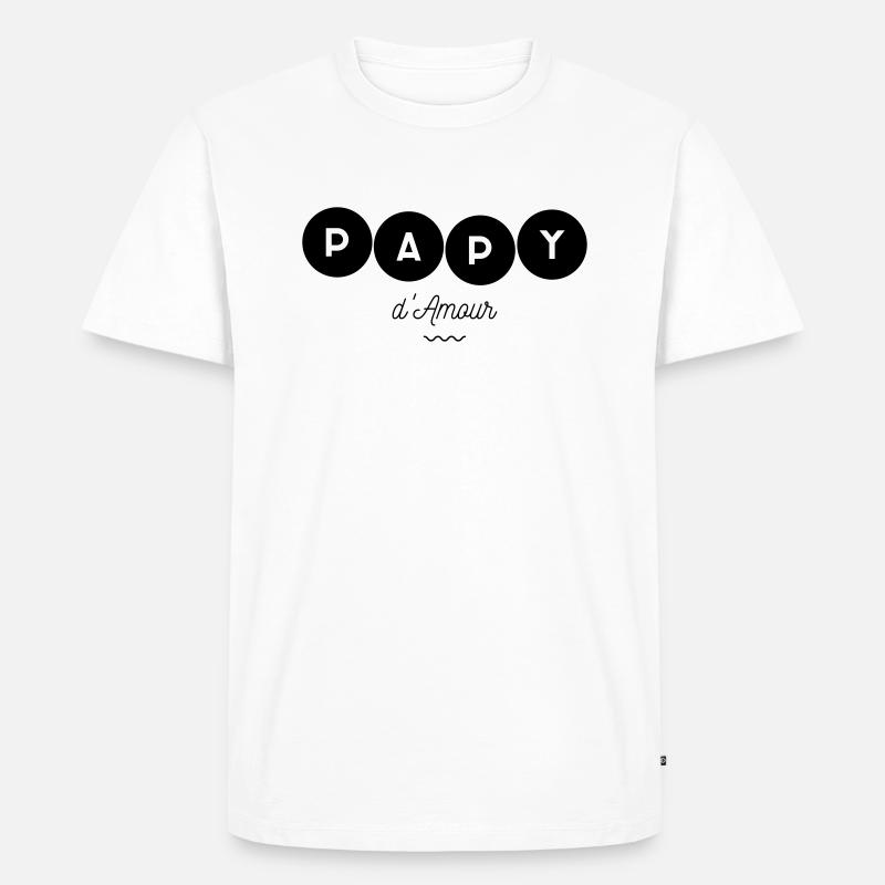 Papy der Liebe - Männer Premium Bio T-Shirt - Weiß