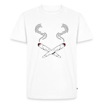 kiffen conception des joints - T-shirt Premium bio Homme - blanc - Devant - Nico (187cm)