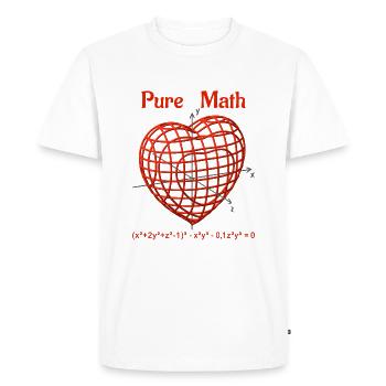 Fonction cardiaque 3D - Pure Math - T-shirt Premium bio Homme - blanc - Devant - Nico (187cm)