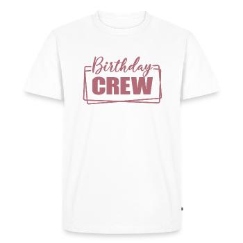 Birthday Crew Matching Group Birthday Party Outfit - Men's Premium Organic T-Shirt - white - Front - Nico (187cm)