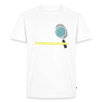 Securing traces - Kripo Polizei Kriminaltechnik - Men's Premium Organic T-Shirt - white - Front - Nico (187cm)