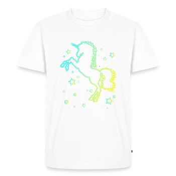 Licorne Hommes Femmes - T-shirt Premium bio Homme - blanc - Devant - Nico (187cm)