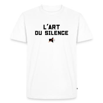 L'Art Du Silence - T-shirt Premium bio Homme - blanc - Devant - Nico (187cm)