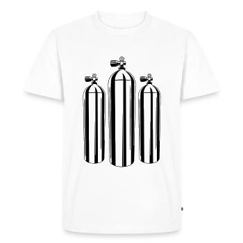 diving bottle symbol - Men's Premium Organic T-Shirt - white - Front - Nico (187cm)