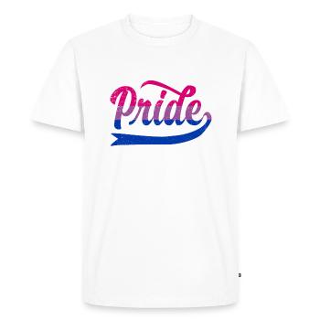 LGBT Arc-en-ciel Bisexuel Pride - T-shirt Premium bio Homme - blanc - Devant - Nico (187cm)