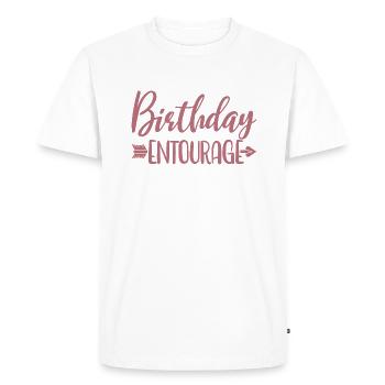 Birthday Entourage Matching Group Birthday Party - Men's Premium Organic T-Shirt - white - Front - Nico (187cm)