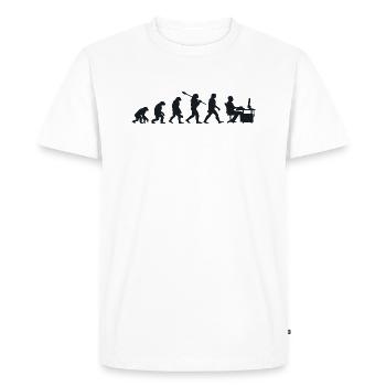 Darwin Evolution for Geeks 💻 - Men's Premium Organic T-Shirt - white - Front - Nico (187cm)