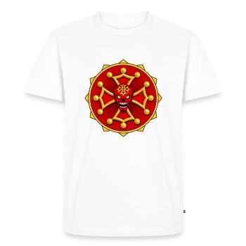 Croix Occitane - T-shirt Premium bio Homme - blanc - Devant - Nico (187cm)