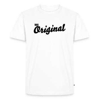 L'original - T-shirt Premium bio Homme - blanc - Devant - Nico (187cm)