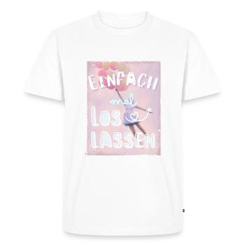 Il suffit de lâcher prise ! Citation de motivation pour un nouveau départ - T-shirt Premium bio Homme - blanc - Devant - Nico (187cm)