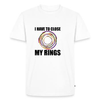 I have to close my rings 2 - Men's Premium Organic T-Shirt - white - Front - Nico (187cm)