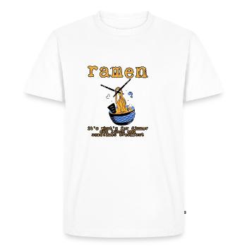 Ramen, pour le dîner et le déjeuner et le petit-déjeuner 3 - T-shirt Premium bio Homme - blanc - Devant - Nico (187cm)