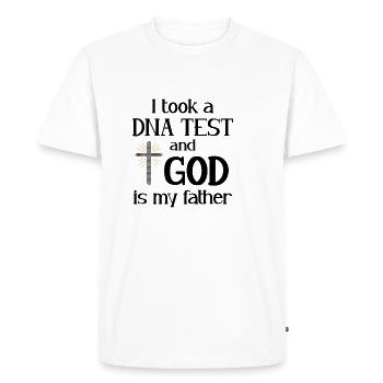I took a DNA test and God is my father 8 - Men's Premium Organic T-Shirt - white - Front - Nico (187cm)