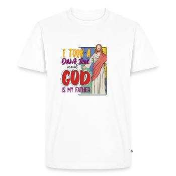 I took a DNA test and God is my father 21 - Men's Premium Organic T-Shirt - white - Front - Nico (187cm)