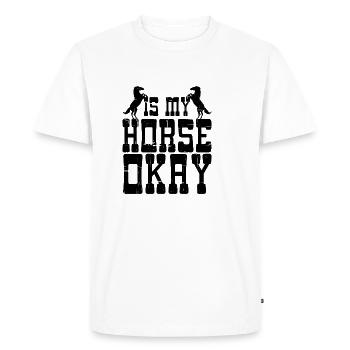 Mon cheval va-t-il bien 4 - T-shirt Premium bio Homme - blanc - Devant - Nico (187cm)
